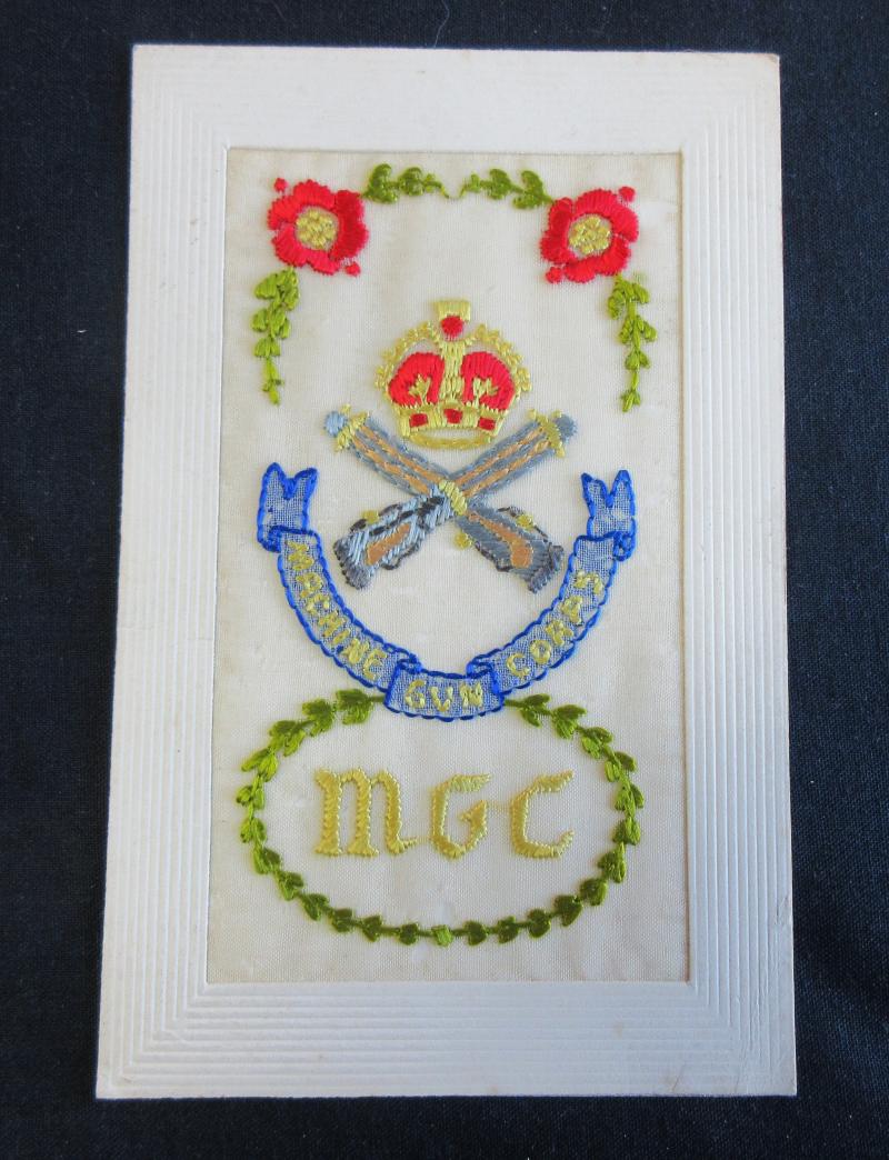 WW1 MACHINE GUN CORPS SILK POSTCARD