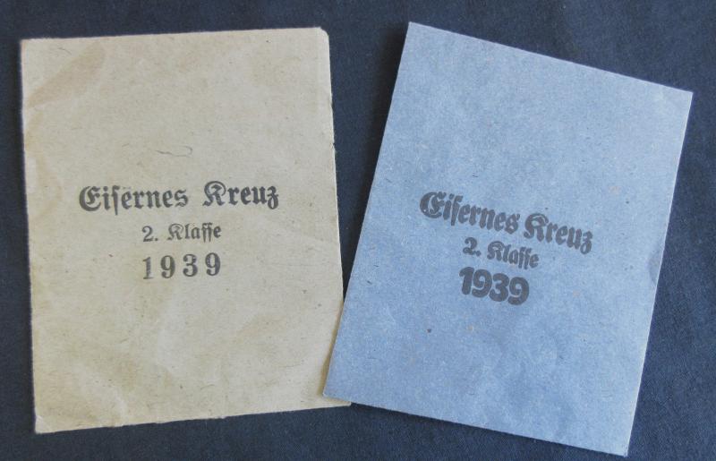 TWO 2ND CLASS IRON CROSS ISSUE PACKETS
