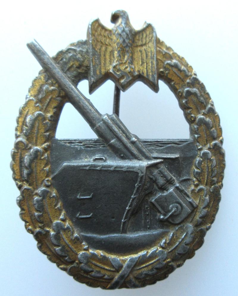 KRIEGSMARINE COASTAL ARTILLERY AWARD maker marked