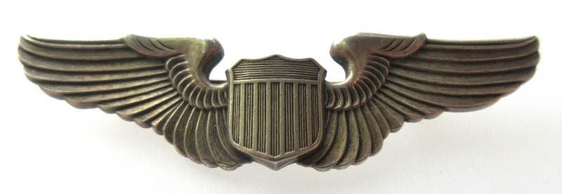 WW2 USAAF PILOTS WINGS STERLING SILVER