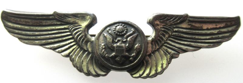 WW2 USAAF AIR CREW WINGS STERLING SILVER